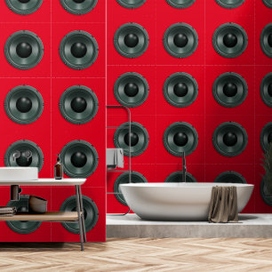 Luidsprekers Custom Color Red Behang
