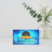 Luidsprekers | Gele sportwagen Visitekaartje (Staand voorkant)