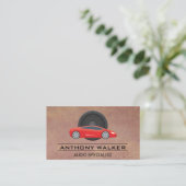 Luidsprekers | Rode sportwagen Visitekaartje (Staand voorkant)