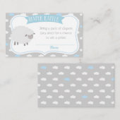 Luidsprekertoevoeging bij schapen en wolken (grijs informatiekaartje (Voorkant / Achterkant)