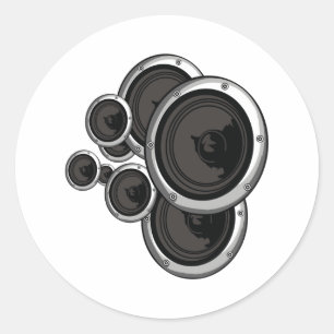 Luidsprekerwand Ronde Sticker