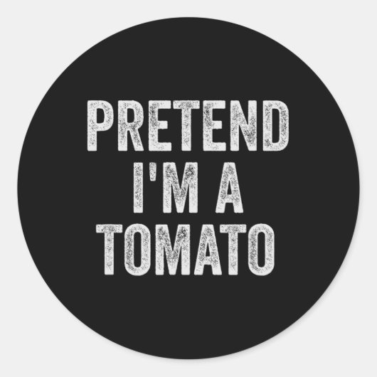 Luie Halloween kostuum cadeau doen alsof ik een to Ronde Sticker (Voorkant)