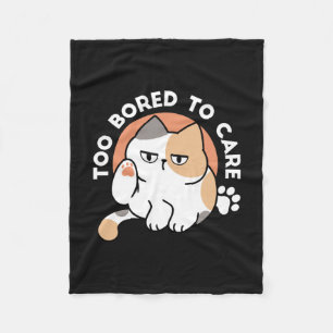 Luie Kat Houding – Te Verveeld Om Me Te Bekommeren Fleece Deken