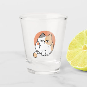 Luie Kat Houding – Te Verveeld Om Me Te Bekommeren Shot Glas