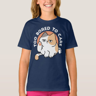 Luie Kat Houding – Te Verveeld Om Me Te Bekommeren T-shirt