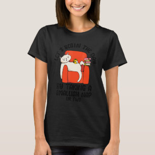 Luie Kat Liggend Op Bank Sarcastische Grap Sarca T-shirt
