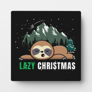 Luie Kerst Luiaard Grappig Fotoplaat