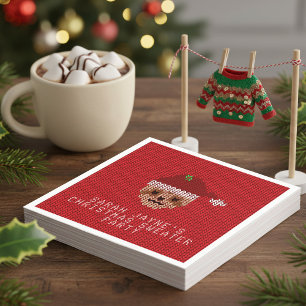 Luie kerst trui Party rode vakantie servetten