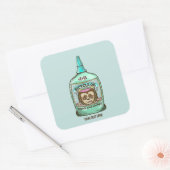 Luie Langzame fietsolie Vierkante Sticker (Envelop)