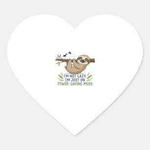 Luie Luiaard, ik ben niet lui, ik ben alleen op en Hart Sticker