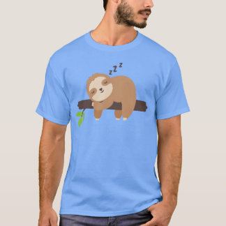 Luie luiaard slaperig dier familie t-shirt