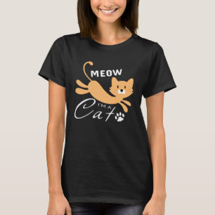 Luie miauw ik ben een kat t-shirt