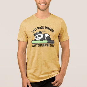 Luie Modus Ingeschakeld Panda Chillen Funny Gift T Tri-Blend Shirt