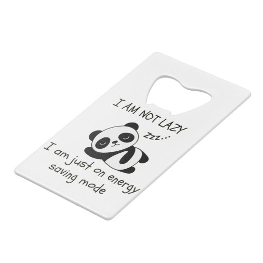 luie panda grappig kredietkaart flessenopener (Achterkant Gekanteld)