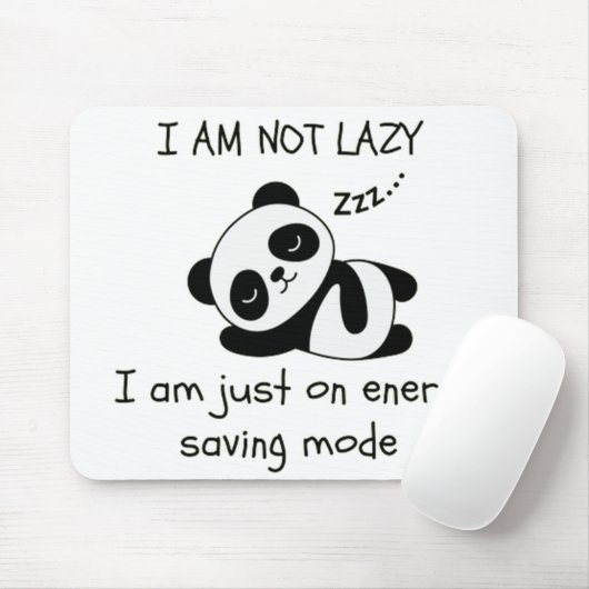 luie panda grappig muismat (Met muis)
