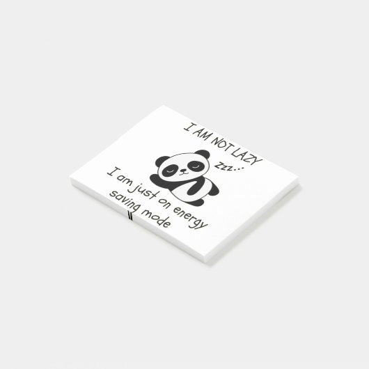luie panda grappig post-it® notes (Schuin)