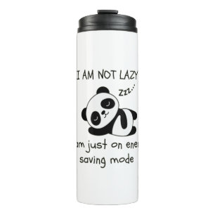 luie panda grappig thermosbeker