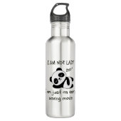 luie panda grappig waterfles  (Voorkant)