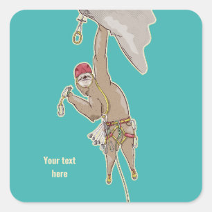Luie rotsklimmen vierkante sticker