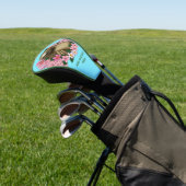 Luie roze bloemen golfheadcover (Insitu)