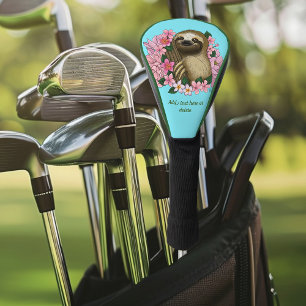 Luie roze bloemen golfheadcover
