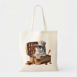 Luie Sardine Chef Kookt in Geconserveerde Blik Tote Bag
