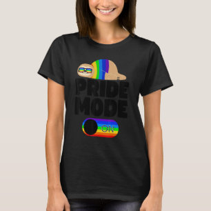 Luie Slapende Luiaard Trots Modus Op Regenboog Lgt T-shirt