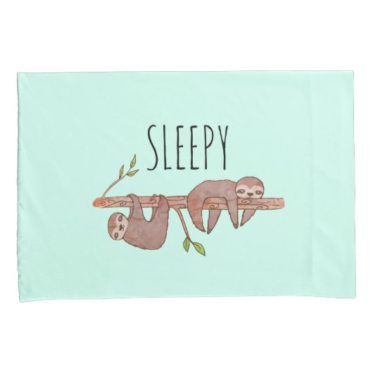 Luie & Sleepy Schattige luiaard ontwerp, omkeerbaa Kussensloop (Voorkant-Rechts)