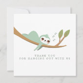 Luie Sloth Bedanktkaart (Voorkant)