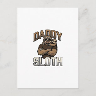 Luie Vader Grappig Familie Vintage Gravure Shirt_1 Briefkaart