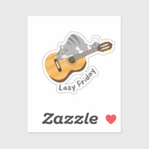 Luie vrijdag T-shirt Sticker