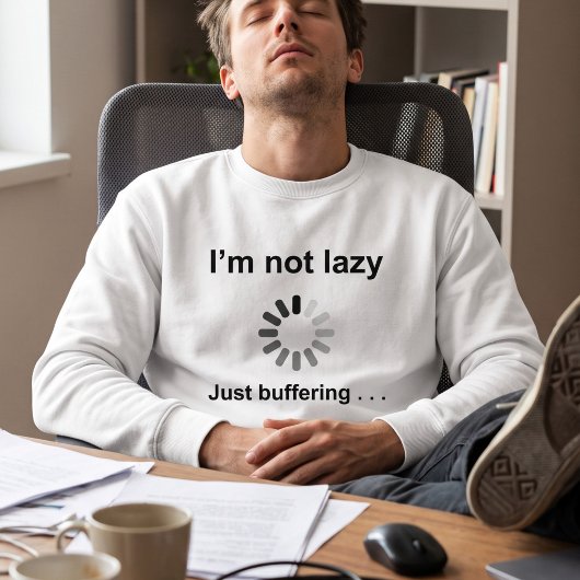 Luie Weekend Sweater - Gewoon Bufferende Grap