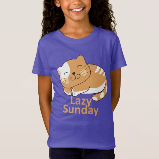 "Luie zondag, vrolijk hart" T-shirt (Voorkant)