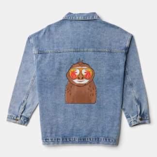 Luie Zonnebril Strand Zomer Zwembad Party Luiaard Denim Jacket