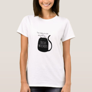 Luie zwarte kat t-shirt