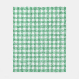 Luier Mintgroene Gingham Fleece Deken