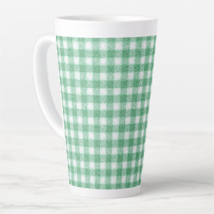Luier Mintgroene Gingham Latte Mok