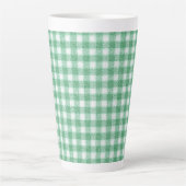 Luier Mintgroene Gingham Latte Mok (Voorkant)