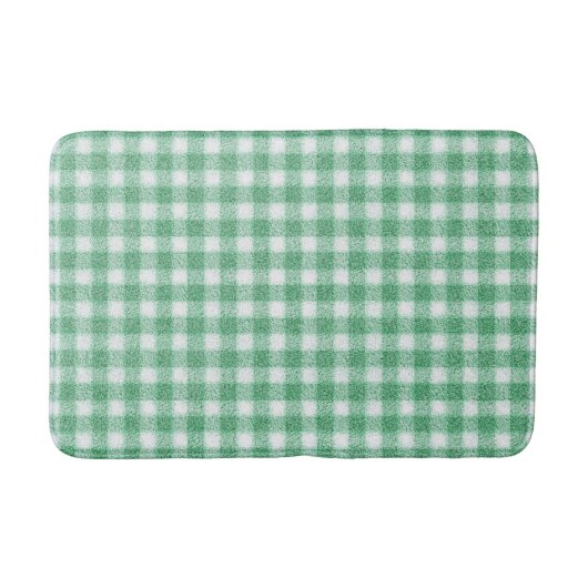 Luier Muntgroene Gingham Badmat (Voorkant)