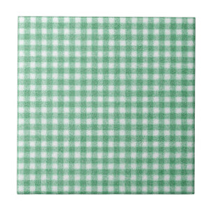 Luier Muntgroene Gingham Tegeltje