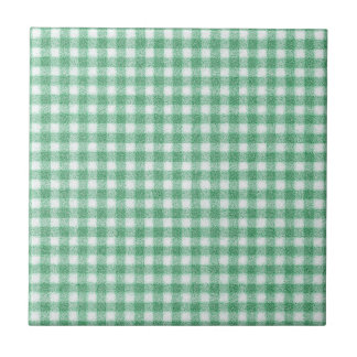 Luier Muntgroene Gingham Tegeltje