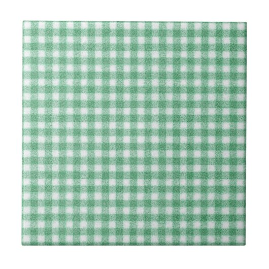 Luier Muntgroene Gingham Tegeltje (Voorkant)