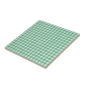 Luier Muntgroene Gingham Tegeltje (Zijkant)