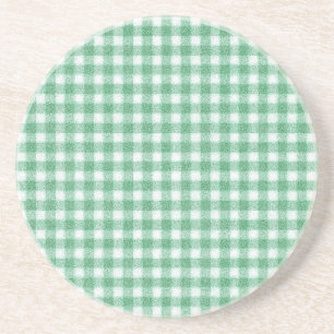 Luier Muntgroene Gingham  Zandsteen Onderzetter