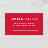 Luier Raffle 4th van juli thema Baby shower Informatiekaartje (Voorkant)