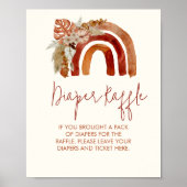 Luier Raffle Aarde Tone Boho Rainbow Tropical Poster (Voorkant)