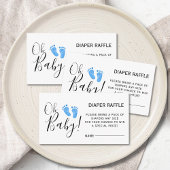 Luier Raffle Baby shower Blauw Informatiekaartje