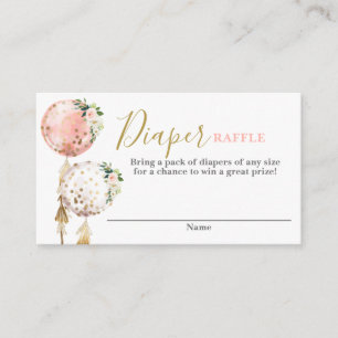 Luier Raffle ballonnen Kaart