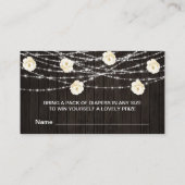 *~* Luier Raffle Bloemen Hout Rustieke String Ligh Informatiekaartje (Achterkant)