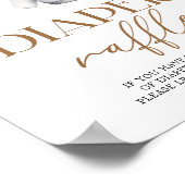 Luier Raffle Boho Kerstvakantie Baby shower Poster (Hoek)